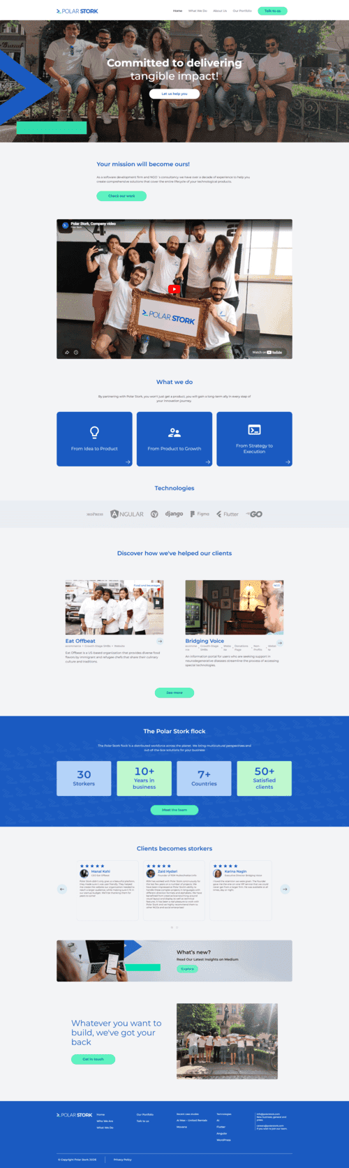 Screenshot of polarstork.com